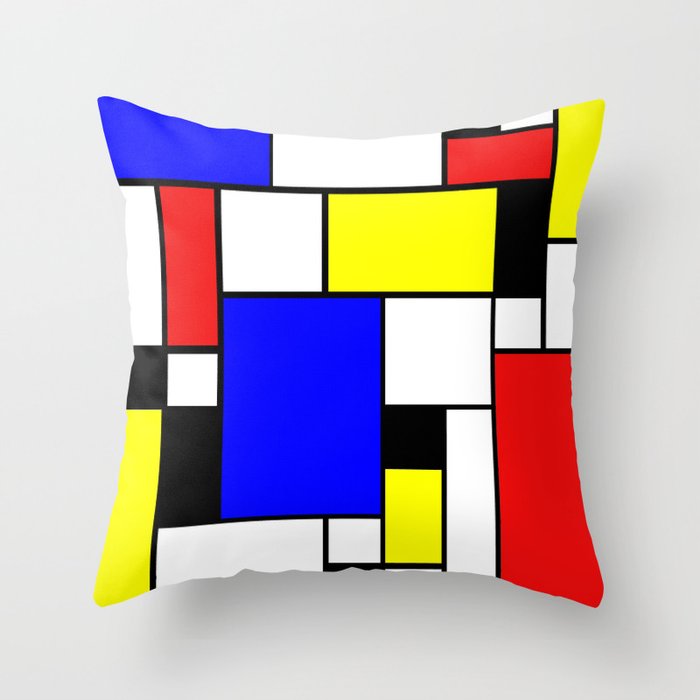 Abstract Squares Art Throw Pillow
