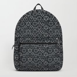 Black dice pattern Backpack