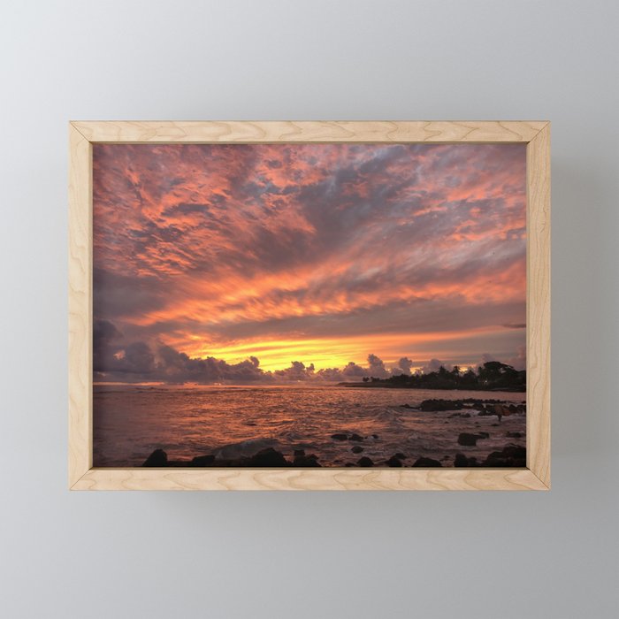 Poipu Sunset 1 Framed Mini Art Print