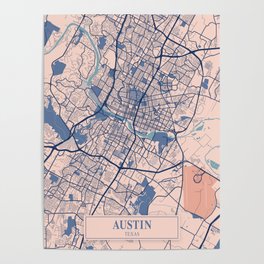 Austin - Texas Breezy City Map Poster | Citymapprint, Mapsposter, Mapprint, Mapprintcity, Mapwallart, Mapprintforwall, Mapprintpaper, Mapprintart, Mapprintscustom, Mapslineposter 