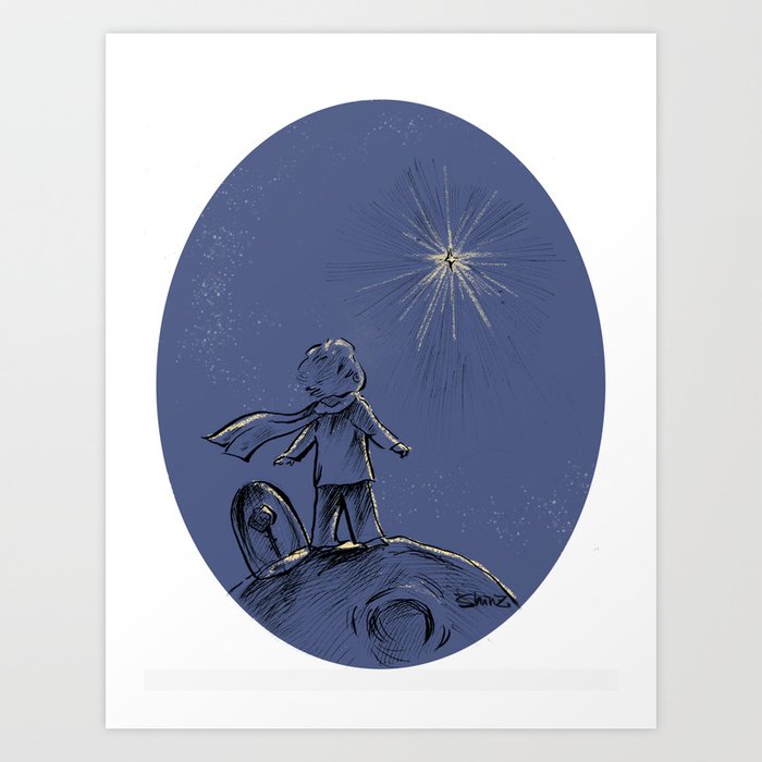 Little Prince "What is essential is invisible to the eye." Art Print