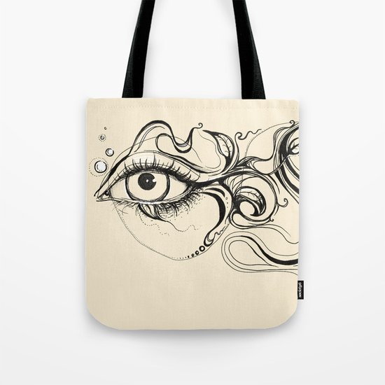 Eye Fish Doodle Tote Bag