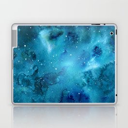 Blue Watercolor Galaxy Laptop Skin