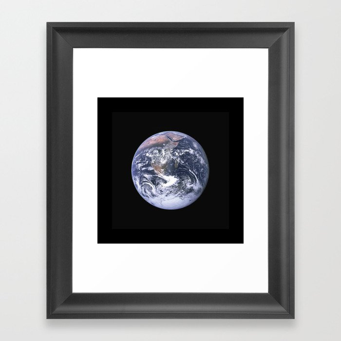 Nasa Picture 4: The earth from the space or the blue marble. Framed Art Print