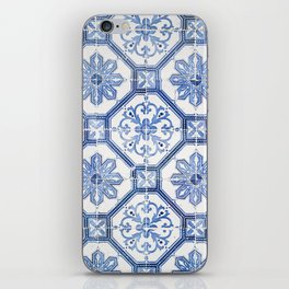 Blue Portugese Tile Pattern | Colorful Travel Photography in Portugal | Azulejos House Design Art Print iPhone Skin