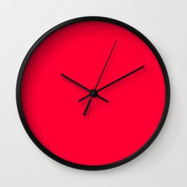 Yahoo Japan Red - solid color Wall Clock