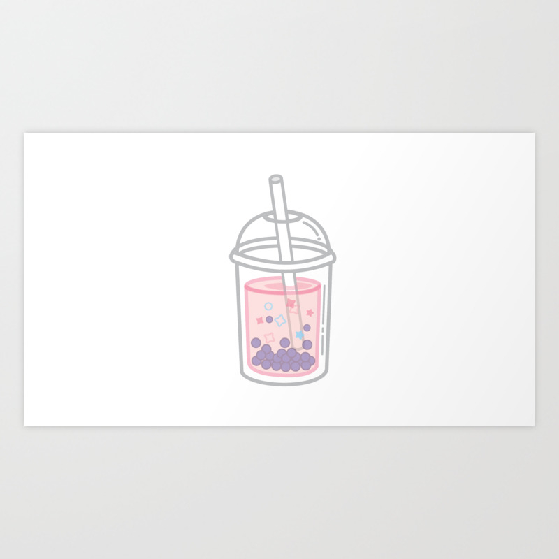 Kawaii Bubble Tea Art Print By Splitdesign Society6