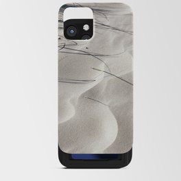 Soft sand and dunegrass shadow art print - beach summer vibe - nature and travel photography iPhone Card Case