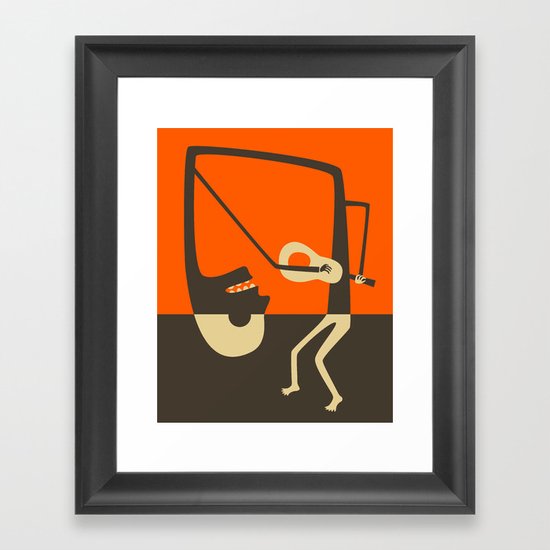Blues Guitar Framed Art Print