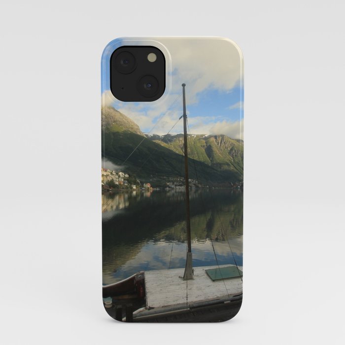 Boat on dock iPhone Case