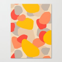 Fragments - abstract pattern in warm colors Canvas Print