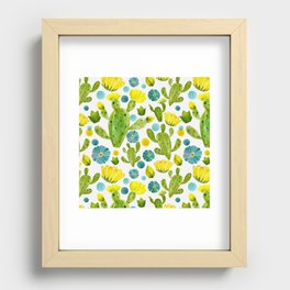 Cactus in Bloom Recessed Framed Print