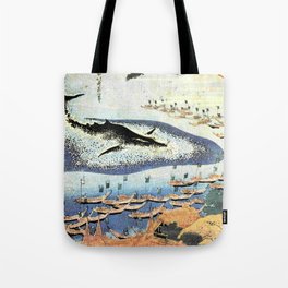 Hokusai, Whaling off in Goto Tote Bag