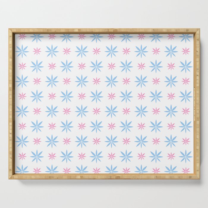 stars 93- blue and pink Serving Tray