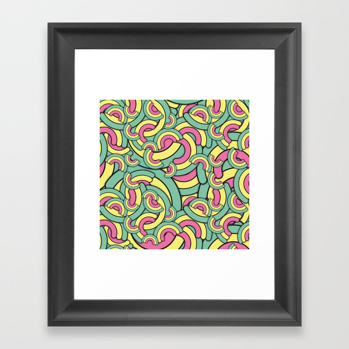 Rainbow pattern Framed Art Print