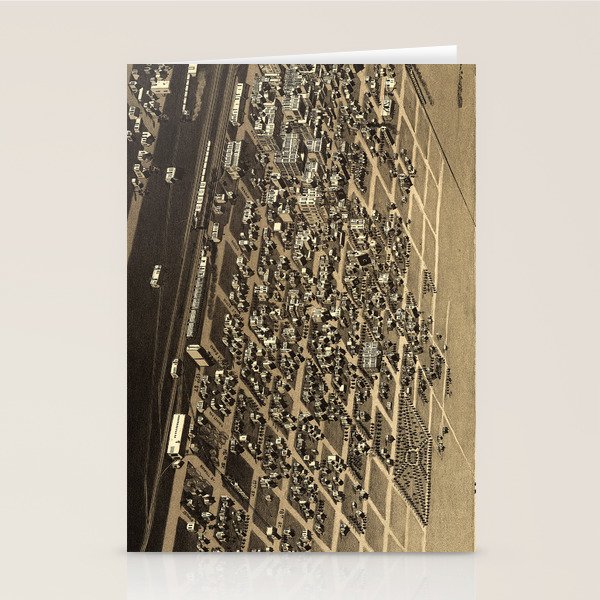 Vintage Pictorial Map of Cheyenne Wyoming (1882) Stationery Cards by