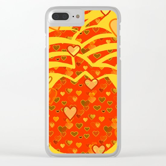 I Love Pineapple Clear iPhone Case