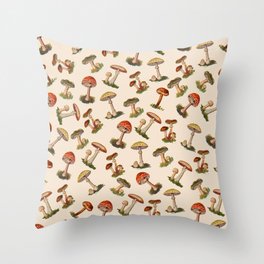 Magical Mushrooms Throw Pillow