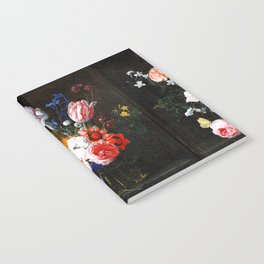 A Bouquet of Flowers in a Crystal Vase Notebook