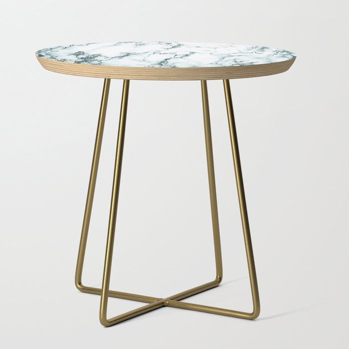 Green Marble Look Side Table