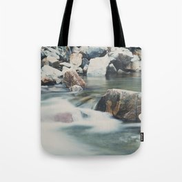 a mountain river ... Tote Bag