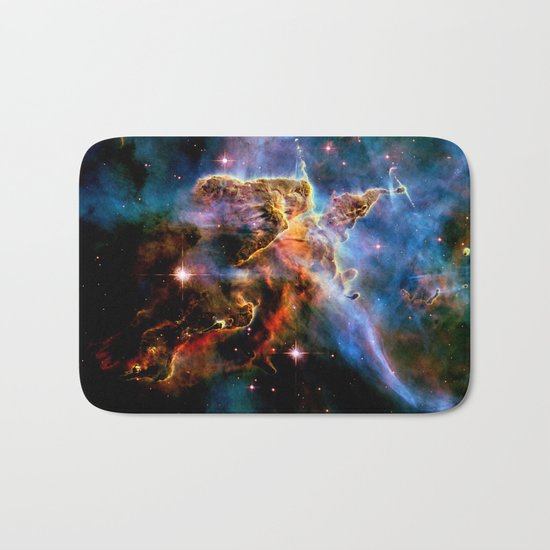 GAlAxY : Mystic Mountain Nebula Bath Mat