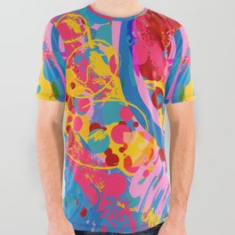 Mystic Glitch Psychedelic Kaleidoscope Mandala by Emmanuel Signorino All Over Graphic Tee