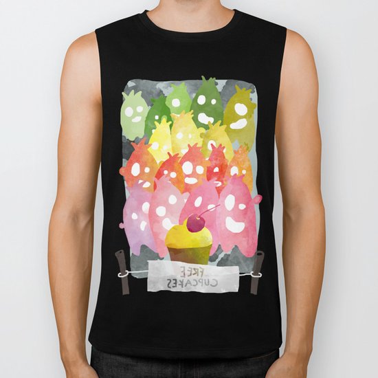 Free Cupcakes Biker Tank