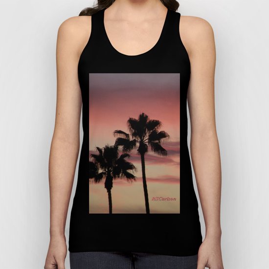 Atmospherics Number 3: Two Palms in the Sunset Unisex Tank Top