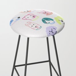 Colorful Dogs Bar Stool