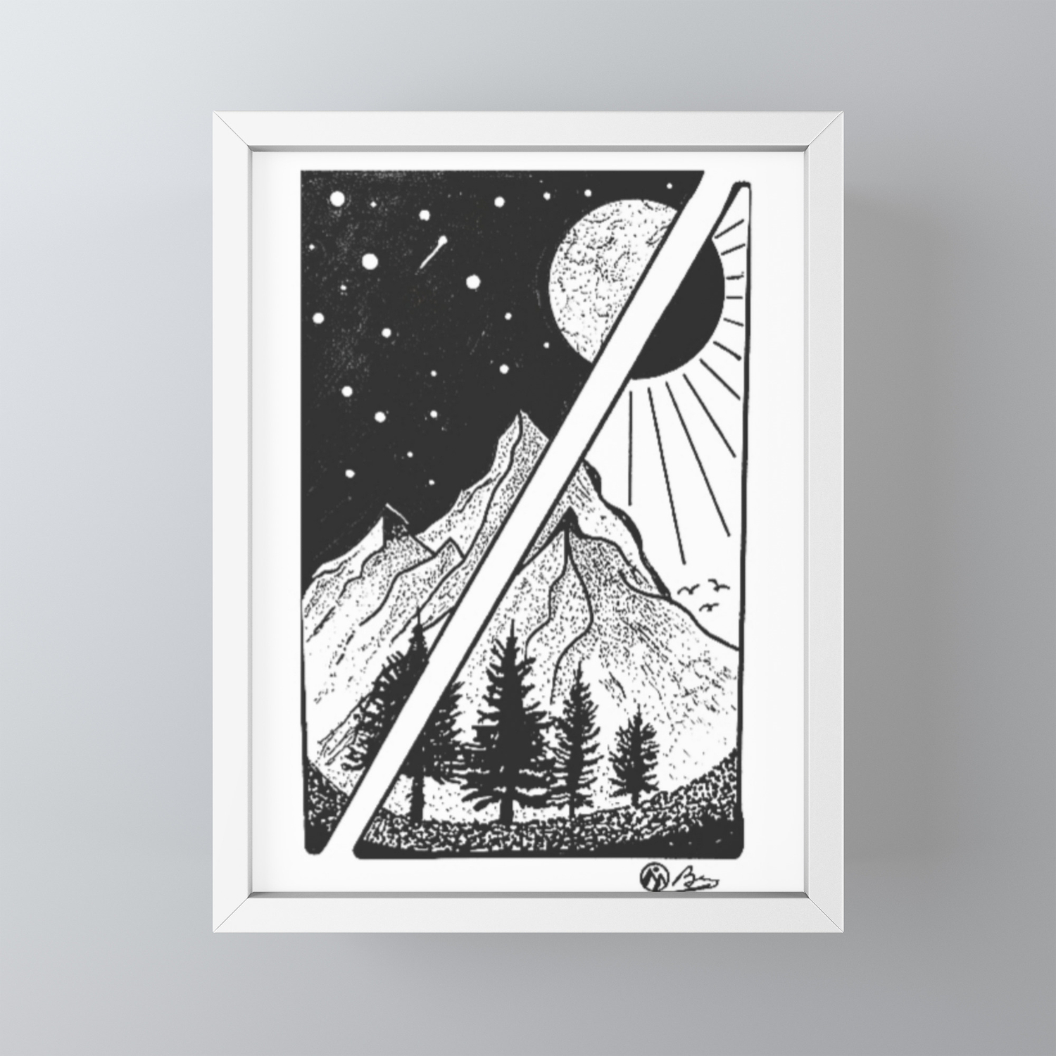 Like Night Day Hand Drawn By Dark Mountain Arts Framed Mini Art Print By Darkmountainarts Society6 Free download 62 best quality simple mountain drawing at getdrawings. like night day hand drawn by dark mountain arts framed mini art print by darkmountainarts