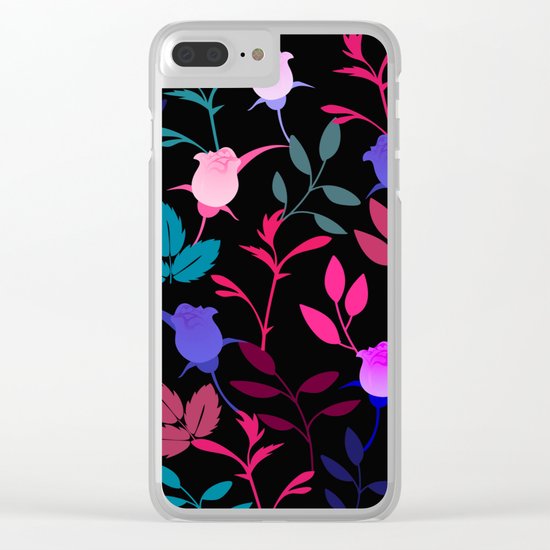 Flower Pattern XVI Clear iPhone Case