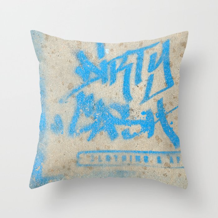DIRTY CASH - TAGGING STREETART MIAMI by Jay Hops Throw Pillow