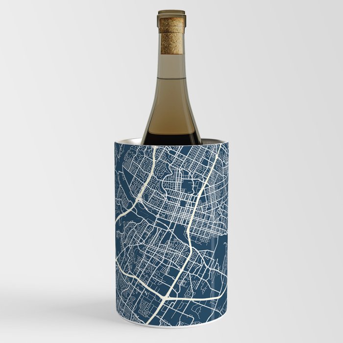 Austin city cartography Wine Chiller