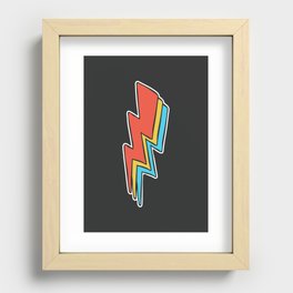 Rock Lightning Recessed Framed Print