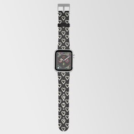 Black and white hearts for Valentines day Apple Watch Band