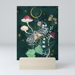Mushroom night moth Mini Art Print
