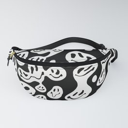 Black and White Dripping Smiley Fanny Pack
