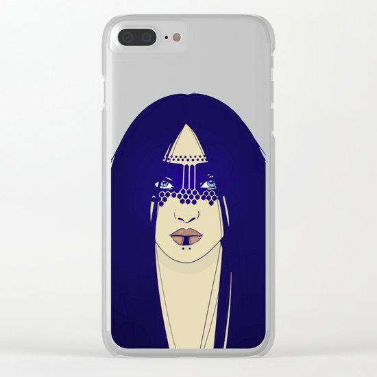 Tribal Lady Clear iPhone Case