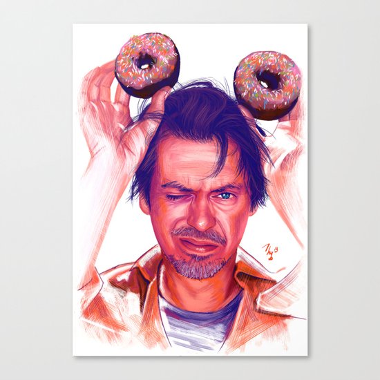 Steve Buscemi and donuts Canvas Print