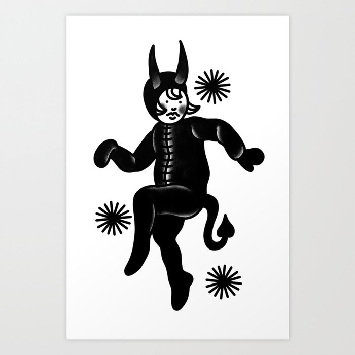Sneaky little devil Art Print