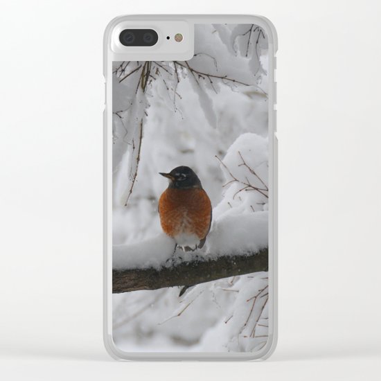 Surpised by the snow Clear iPhone Case