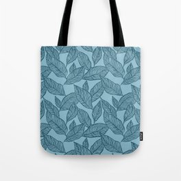 blue leaf Tote Bag