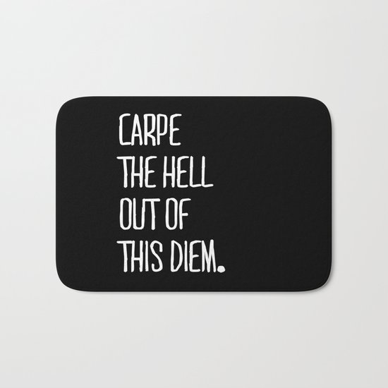 Carpe Diem ///www.pencilmeinstationery.com Bath Mat