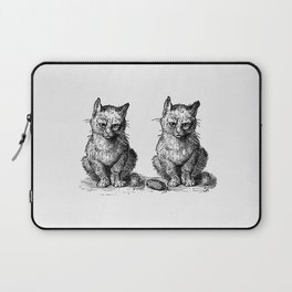 Vintage Victorian Cats Engraving Laptop Sleeve