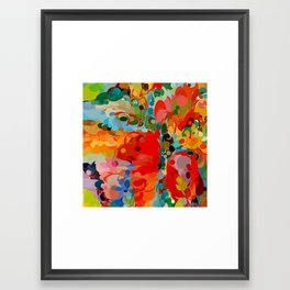 color bubble storm Framed Art Print