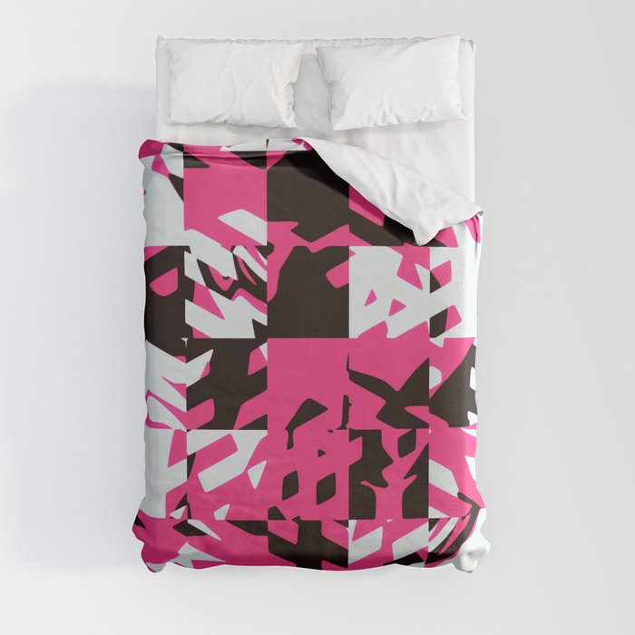 Pink Digital Abstract Duvet Cover