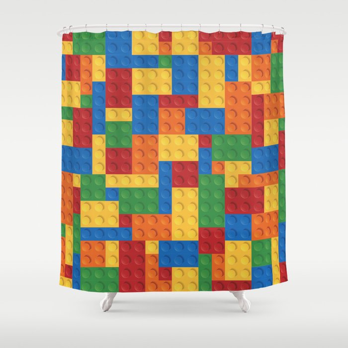 Building blocks Shower Curtain