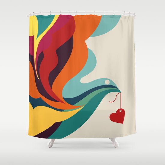 Love Message Shower Curtain