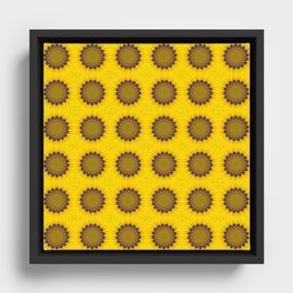 Kaleidoscope - Sunflower and Bees Framed Canvas